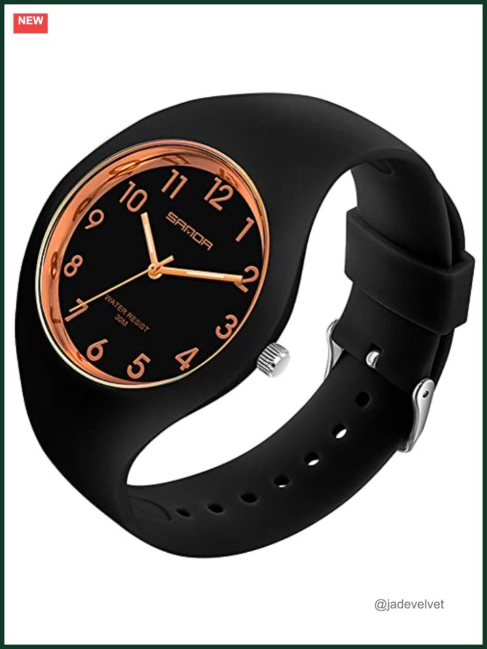 Women's Analog Watch Silicone Jelly Strap Japanese Quartz 3ATM Water Resistant